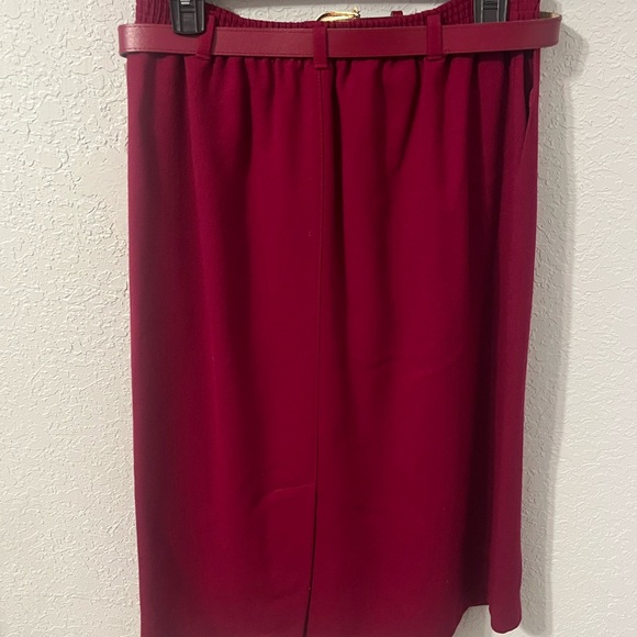 NWT 100% wool size 14 Alfred Dunner maroon 3pc set - Picture 6 of 6